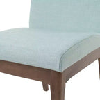 GDFStudio Hampton Set da pranzo 7 pezzi moderno di metà secolo in legno di caucciù imbottito