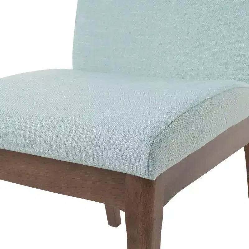 GDFStudio Hampton Set da pranzo 7 pezzi moderno di metà secolo in legno di caucciù imbottito