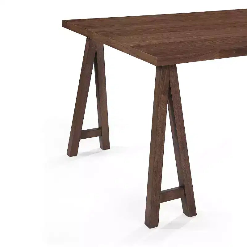 GDFStudio Hampton Set da pranzo 7 pezzi moderno di metà secolo in legno di caucciù imbottito
