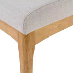 GDFStudio Hampton Set da pranzo 7 pezzi moderno di metà secolo in legno di caucciù imbottito