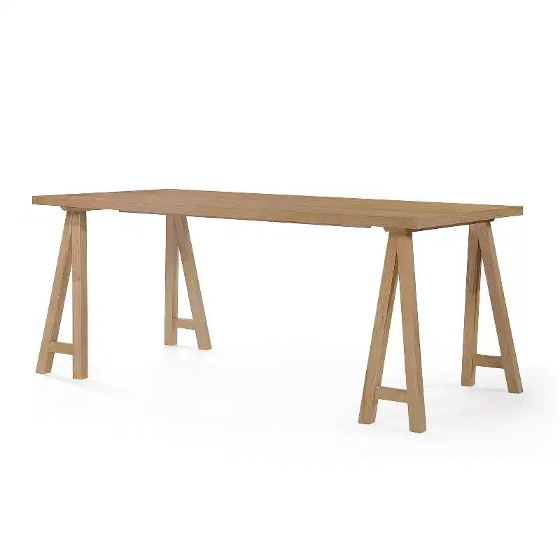 GDFStudio Hampton Set da pranzo 7 pezzi moderno di metà secolo in legno di caucciù imbottito