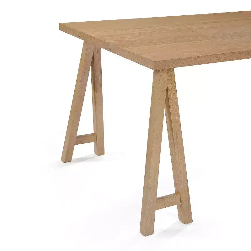 GDFStudio Hampton Set da pranzo 7 pezzi moderno di metà secolo in legno di caucciù imbottito