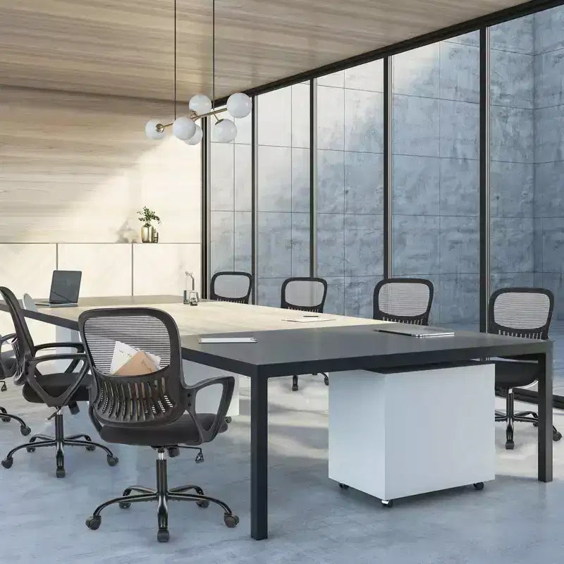 JIONJOY Sedia Ergonomica da Ufficio Gaming Moderna in Rete con Supporto Lombare e Braccioli Fissi