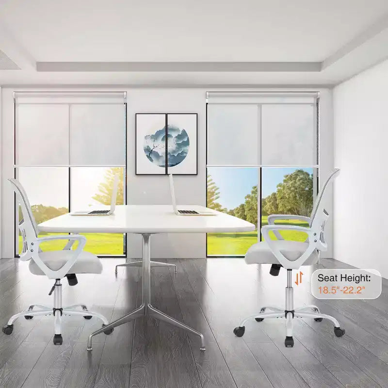 JIONJOY Sedia Ergonomica da Ufficio Gaming Moderna in Rete con Supporto Lombare e Braccioli Fissi