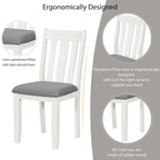 Nestfair Retro Style 7-Piece Dining Table Set with Extendable Table and 6 Upholstered Chairs