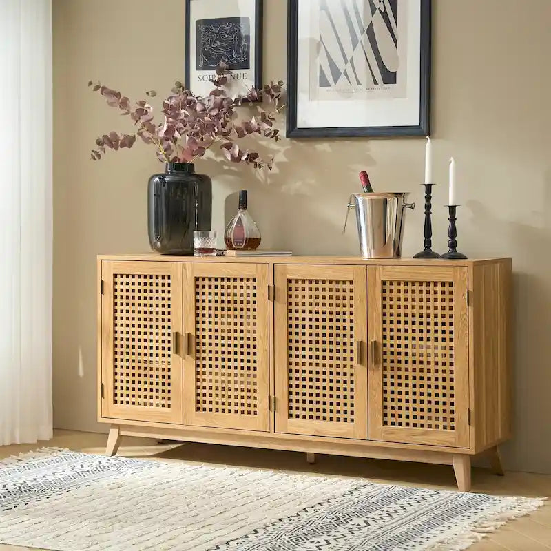 Credenza Alexis Contemporary 58Wide con gambe in legno massello di HULALA HOME