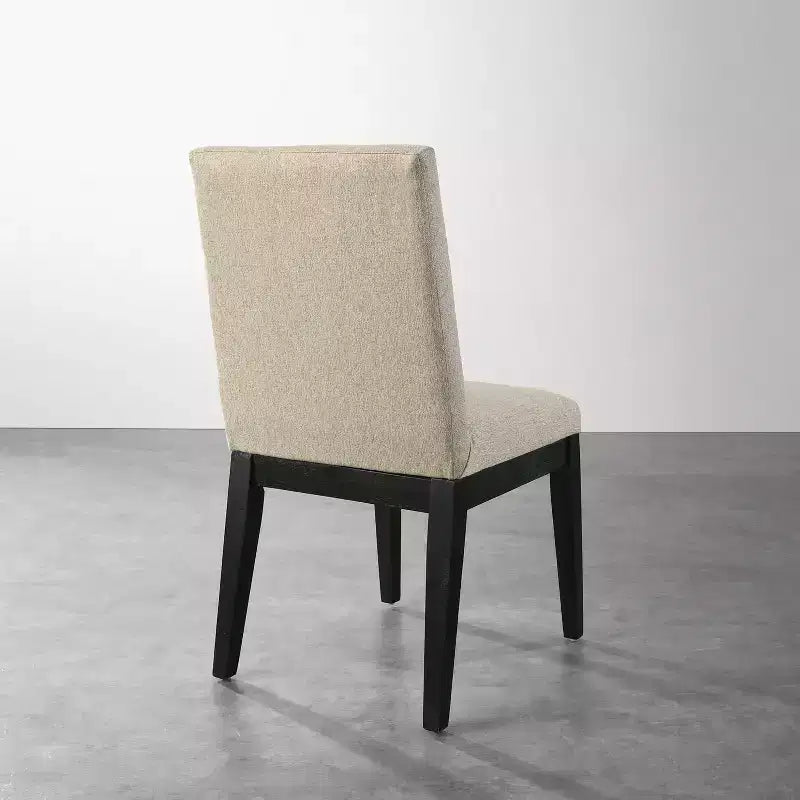 Sedie da pranzo contemporanee in legno massello Roundhill Furniture Rocco, beige, set da 2