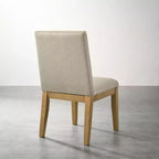Sedie da pranzo contemporanee in legno massello Roundhill Furniture Rocco, beige, set da 2