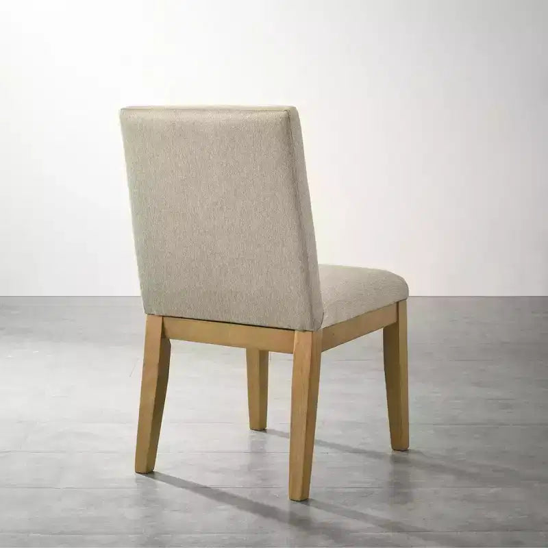 Sedie da pranzo contemporanee in legno massello Roundhill Furniture Rocco, beige, set da 2