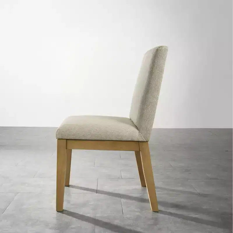 Sedie da pranzo contemporanee in legno massello Roundhill Furniture Rocco, beige, set da 2