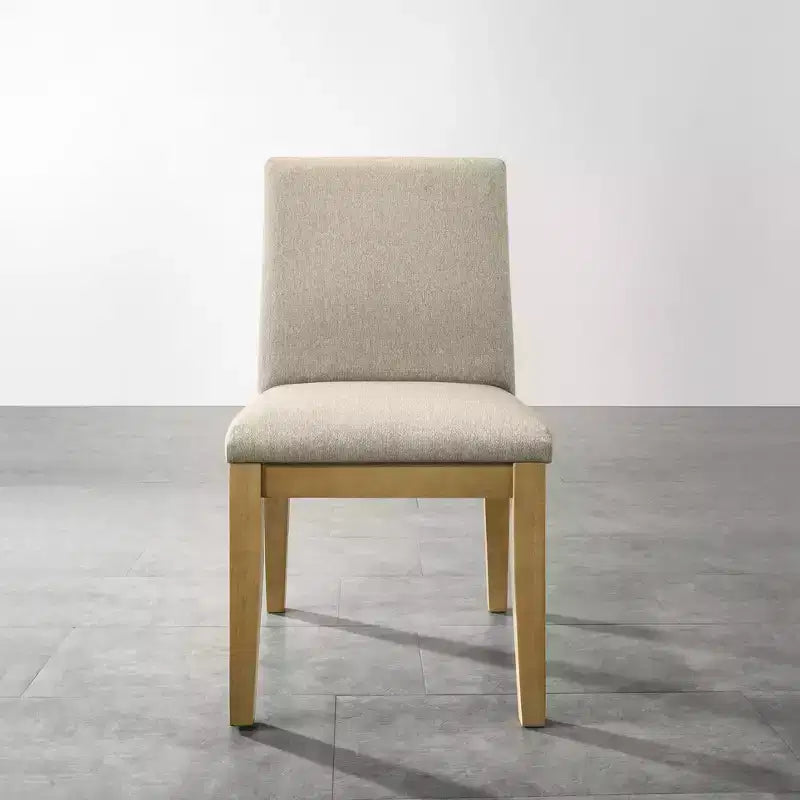 Sedie da pranzo contemporanee in legno massello Roundhill Furniture Rocco, beige, set da 2