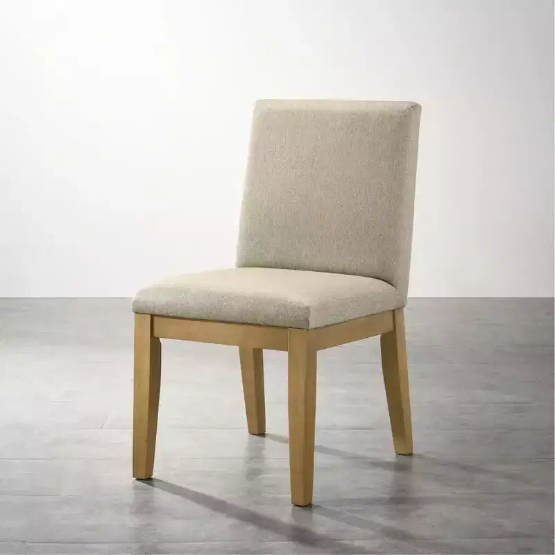 Sedie da pranzo contemporanee in legno massello Roundhill Furniture Rocco, beige, set da 2