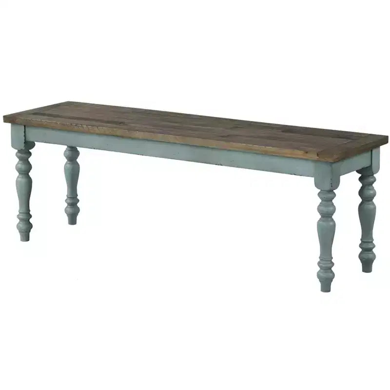 Roundhill Furniture Prato Two-Tone Wood Dining Bench