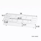 The 2 in 1 Rollaway Play Table and Toy Organizer Compatible with Lego Suitable for Storing Under Bed or Sofa-White (38 x 18.7 x 5.9)