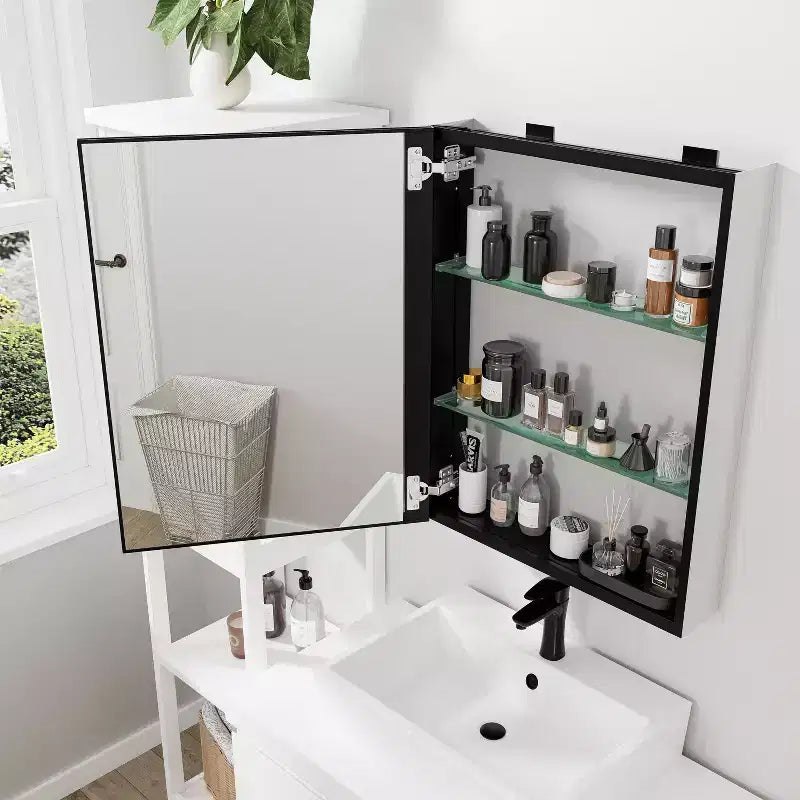 PexFix 26x20 Rectangle Recessed/Surface Mount Medicine Cabinet with Mirror