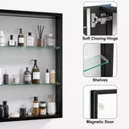 PexFix 26x20 Rectangle Recessed/Surface Mount Medicine Cabinet with Mirror