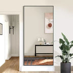 Dovelina Full Length Wall Mirror Large Standing Floor Mirror Black