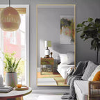 Dovelina Full Length Wall Mirror Large Standing Floor Mirror Black