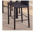 Roundhill Furniture Citico Metal Counter Height Dining Chairs with Black Metal Frame, Set of 4