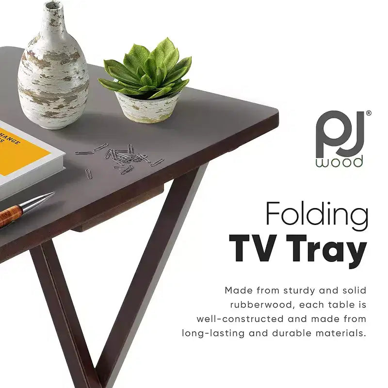 Tavolino Vassoio Pieghevole PJ Wood per TV/Snack