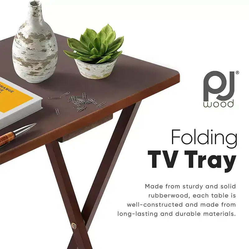 Tavolino Vassoio Pieghevole PJ Wood per TV/Snack