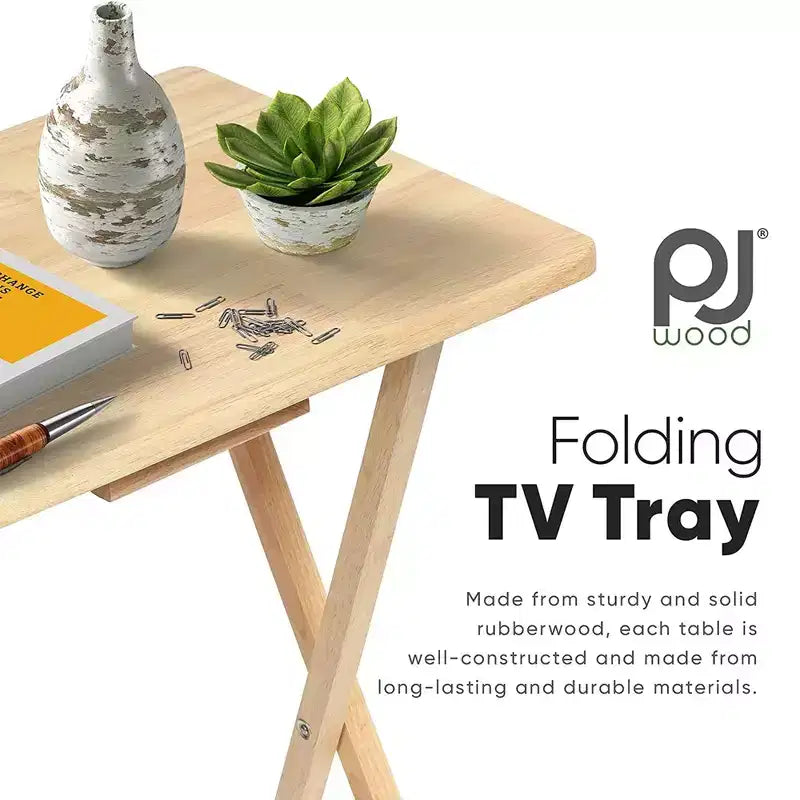 Tavolino Vassoio Pieghevole PJ Wood per TV/Snack