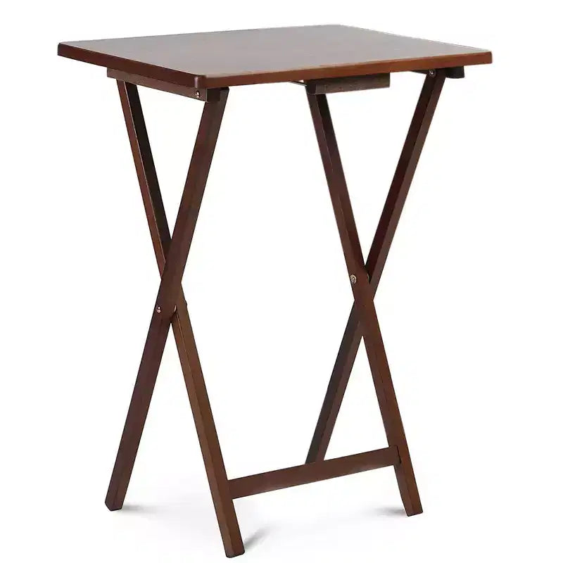 PJ Wood Folding Portable TV Snack Tray Table