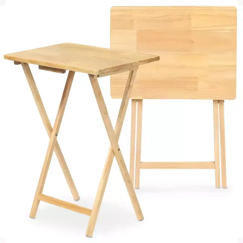 PJ Wood Folding Portable TV Snack Tray Table
