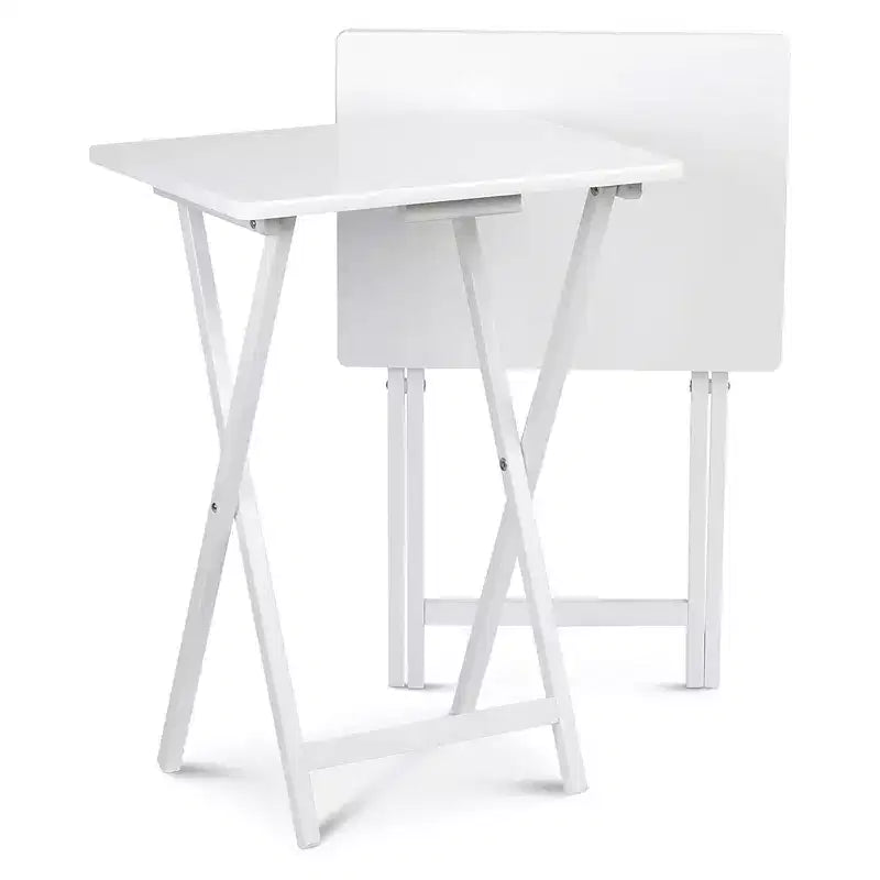 PJ Wood Folding Portable TV Snack Tray Table