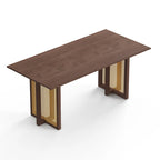 Tavolo da pranzo rettangolare Havenwood con base in canna