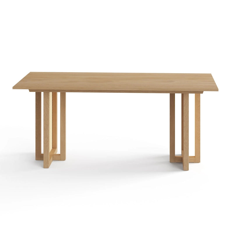 Tavolo da pranzo rettangolare Havenwood con base in canna