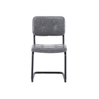 Modern Simple Leather Dining Chair with Metal Pipe