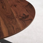 Round Mid-century Dining Table for 4-6 people With Pedestal Base