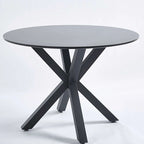 Round Mid-century Dining Table for 4-6 people With Pedestal Base