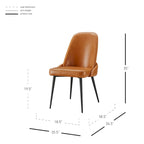 Elodie PU Dining Side Chair, (Set of 2)