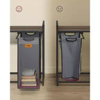 VASAGLE Laundry Hamper with 3 Compartments, 26.4 Gal. (100 L) Laundry Sorter, Rolling Laundry Cart with Shelves, Small Side Pockets