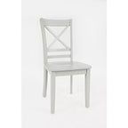 Jofran, Sedia da pranzo classica con schienale a croce in legno massello Simplicity (set da 2)