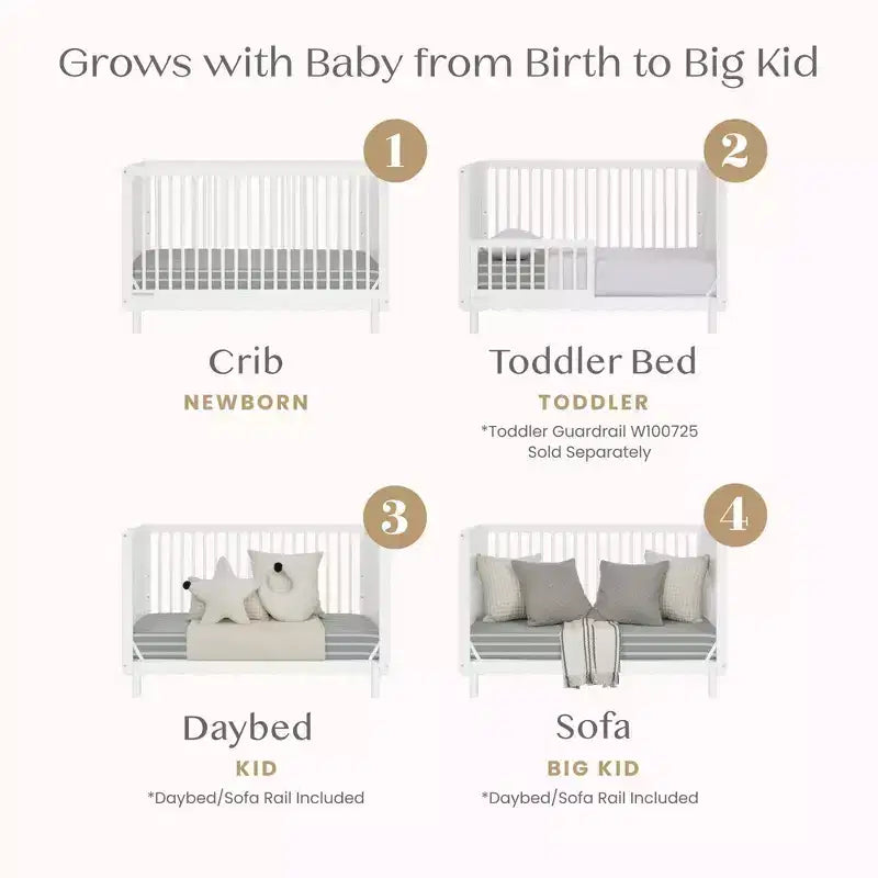 Delta Children William 4-in-1 Convertible Crib - Greenguard Gold Certified
