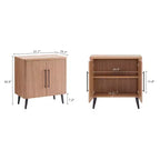 Manhattan Comfort Jodie Mid-Century Modern Accent Cabinet with 2 Shelves