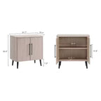Manhattan Comfort Jodie Mid-Century Modern Accent Cabinet with 2 Shelves