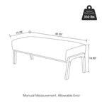 Panca Glitzhome da 42,25" moderna in similpelle con gambe in legno di gomma color noce