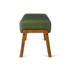 Panca Glitzhome da 42,25" moderna in similpelle con gambe in legno di gomma color noce
