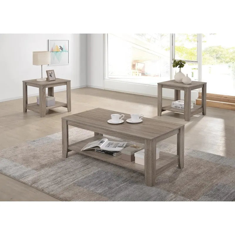 Tavolino da caffè quadrato distressed taupe The Gray Barn Glendeer