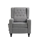 Modern Button Tufted Wingback Push Back Fabric Recliner Chair