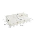 Sofa Set of 3, 1+1+3 Seats Living Room Sofa, Accent Chair, Loveseat