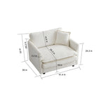 Sofa Set of 3, 1+1+3 Seats Living Room Sofa, Accent Chair, Loveseat