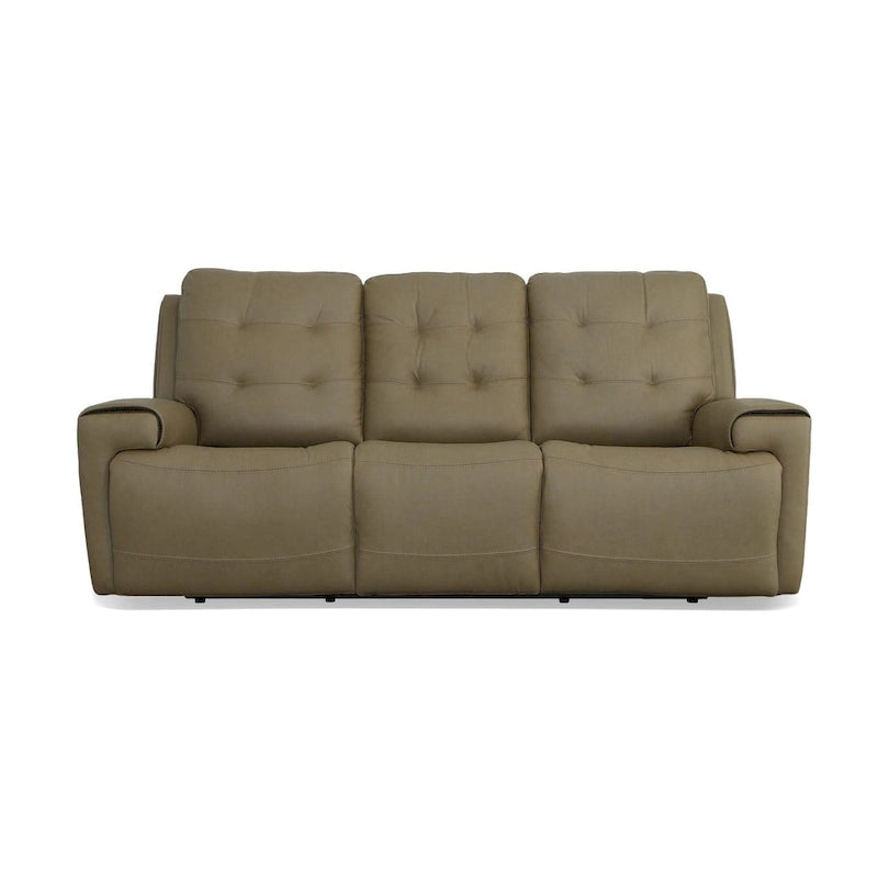 Iris Top Grain Leather Power Reclining Sofa with Power Headrests by Flexsteel