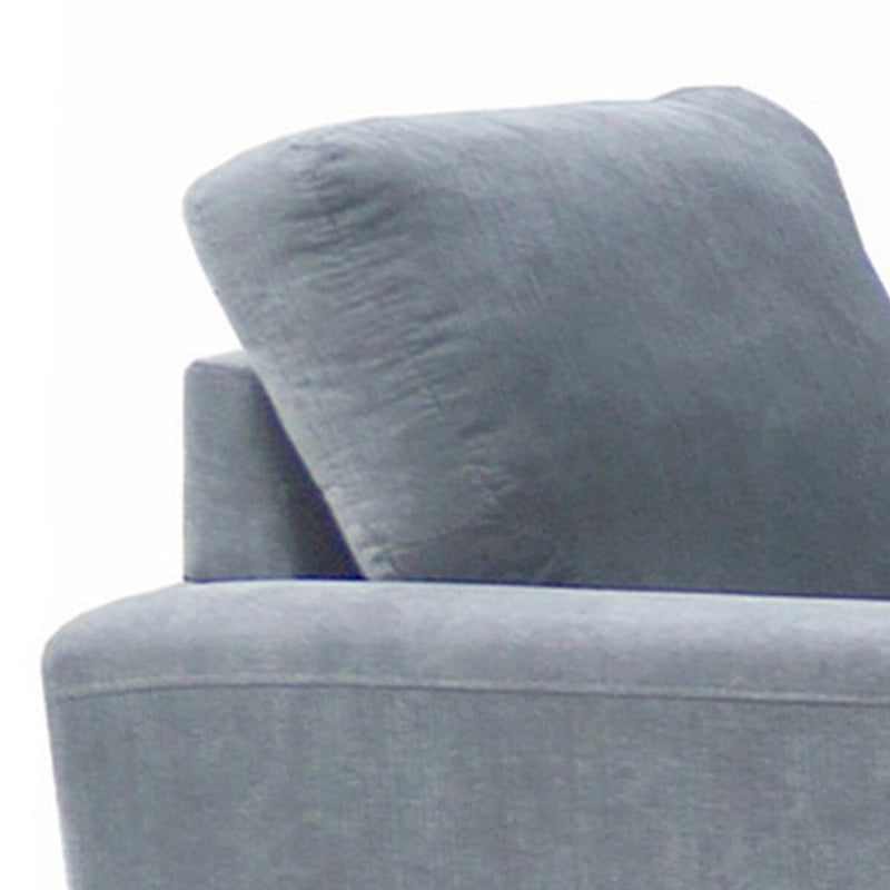Poltrona Jake Accent da 94 cm, Cuscini in Chenille Grigio, Gambe in Metallo