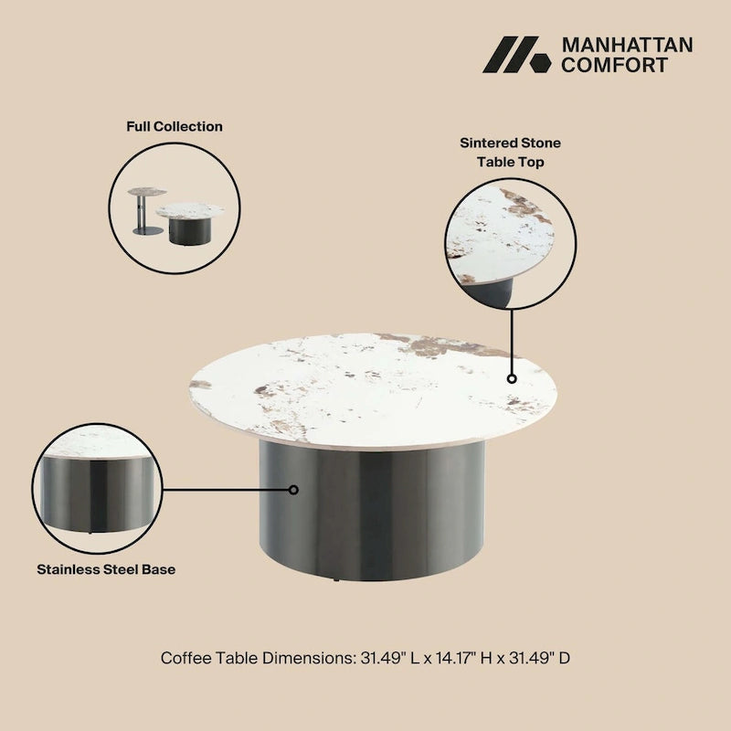 Manhattan Comfort Alondra Modern Coffee Table