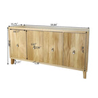 Vintage 4 Door Storage Cabinet